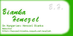 bianka henczel business card